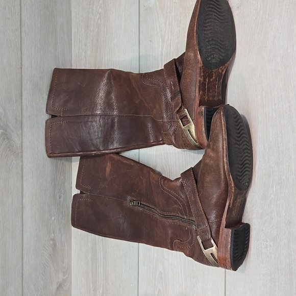 UGG Australia 3184 Women Brown Tall Boots Leather Riding Shoes Sz 7 - Picture 7 of 14